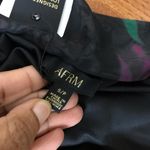 AFRM Maxine Ruched Off The Shoulder Mesh Bodysuit In Mixed Rose NWT Black Photo 3