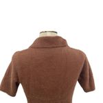 Anthropologie Moth Polo Sweater Short Sleeve Chenille Brown Tan Size XS Photo 6