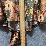 Lily White Floral Cami Top Criss Cross Back Tie Peplum Green Orange L Photo 6