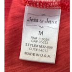 Jess & Jane Coral Fish Print Sleeveless Tank Dress Women's Size Medium Cotton Red Photo 4