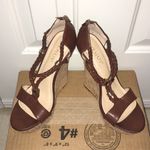 Venus Brwn Cork Platform 5 1/4” Wedge Sandals Sz 7 Photo 1