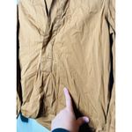 Ralph Lauren POLO  Tan Brown Cropped Blouse Long Sleeve Collared Shirt Size 10 Photo 5