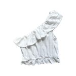 American Eagle One Shoulder Ruffle Top Size Small Photo 2