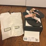 Gucci  Pink Leather thong sandal with Double G size 40 Photo 5