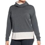 CALIA Effortless Mixed Media Hoodie Dark Heather Gray XS Photo 0