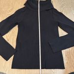 Tommy Hilfiger  black cotton long sleeve mock neck sweater size medium Photo 2