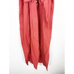 Madewell  Linen-Cotton Pleat-Sleeve Jumpsuit Size 14P Rust Short Sleeve Cropped Photo 9
