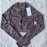 Gymshark NWT  Camo Seamless Long Sleeve Crop Top Photo 3