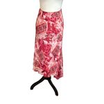 Dress U floral Print Maxi Skirt Asymmetrical Hem Fairy Ruffle Elastic Waist 16 Pink Photo 7