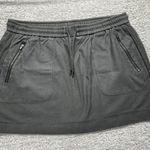 Athleta Farallon Skirt Womens 16 UPF Organic Cotton Athleisure Zip Pockets Gray Photo 0