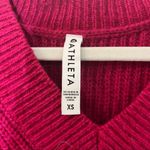 Athleta NWT Shasta V Neck Sweater Oversized Pink Wool Blend XS Photo 4