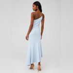 Significant Other Tori One Shoulder Midi Dress Asymmetrical Hem Bluebird US 2 Blue Photo 2