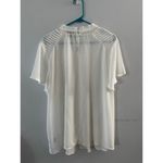 Torrid Womens Georgette Blouse Size 2X White Flowy Lightweight Neutral Office Photo 4