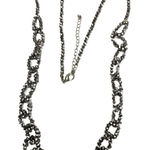 Vintage Small glass bead dark silver necklace Gray Photo 0