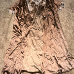 Women’s brown lingeries dress and silky robe with buttons size medium Photo 0