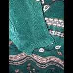 Carolyn Taylor Vintage VTG  Green with Embroidered Sweater Size XL‎ Photo 5