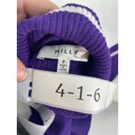 Milly  Sweater Womens P XX Small Purple Racer Stripe Turtleneck Ribbed‎ Knit Photo 4