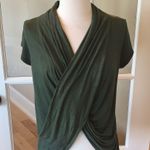 Body Central Top Short Sleeve Wrap Front Womens M Lace Romantic Knit Comfy Photo 6