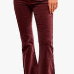 We The Free  Jayde Cord Flare Jeans NWT Size 28 Chocolate Truffle Free People Photo 0