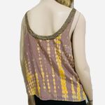 Tangerine Double Scoop Neck Beaded 100% Silk Top S Photo 1