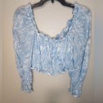 Faithfull the Brand X REVOLVE Bel Rose Top in Faye Paisley Print Powder Blue Photo 6