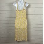 Billabong  Sweet Edges floral print midi yellow dress size S Photo 4