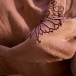 Torrid  Floral Embroidered Crop Premium Legging 0 Large Dusty Pink Photo 3