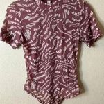SKIMS  Mesh Raspberry Swirl T-Shirt Bodysuit Size XL NWT Photo 0