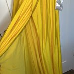 Mac Duggal NWT Ieena for  26165i Pleated Slit Skirt Dress Photo 6