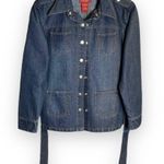 Zena Jeans Tie Denim Jean Jacket Wm XL Photo 2