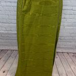 MIDGE GRANT Vintage 1970's Cream & Green Silk Maxi Dress Photo 1