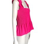 BD Collection Pink Sheer Smocked Tank Top Size L Photo 2