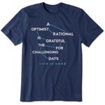 Life is Good  Rational Optimist Challenging Days Crusher Tee Medium Teacher Photo 0
