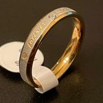 3mm cubic zirconia gold forever love ring size 9 Photo 0
