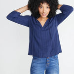 Marine layer  Tie Neck Long Sleeves Peasant Top‎ Size Small Photo 0