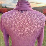 Dennis Basso  Lilac Open Front Cardigan Photo 11