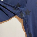 Terez  Navy Blue Black Star Foil Printed Athletic Leggings Size Medium Photo 7