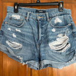 Aeropostale  Distressed Denim Mom Shorts Photo 0