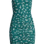 Nordstrom BP Ruched Mesh Bodycon Dress Green Botanical Floral MSRP $39 DEADSTOCK Photo 8