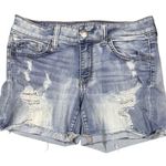 American Eagle Distressed Jean Shorts Super Super Stretch Size 10 Photo 1