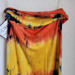 Club z Collection Tie Dye Skirt Dress convertible Dress orange and yellow Large Photo 5