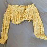 Windsor Yellow Crop Top with Long Sleeves Photo 3