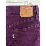 Levi's Levi’s Wedgie Straight Purple Corduroy Pants Size 27 White Tab Button Fly Photo 3