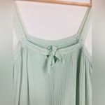 Magaschoni  mint green cotton gauze maxi dress with lace trim and flounce. Size L Photo 2