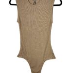 We Wore What  Light Brown Bodysuit NWT Size XXS Brown Muscle Bodysuit Photo 0