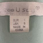 See U Soon sleeveless mint flowy tank top with feathers Blue Photo 3