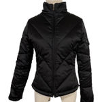 American Rag  Women's Black Chevron Puffer Down Filled Jacket Size Small Winter Photo 0