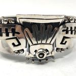 Sterling Silver TAXCO Aztec cuff bracelet, 62g Photo 3