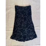 Womens Skirt Sz 14 Black Burnout Velvet Floral Silk Blend Y2K Gothic Boho Photo 1