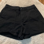 Quince  Shorts Size 6 Black Organic Cotton Utility Stretch Twill Womens‎ Photo 0